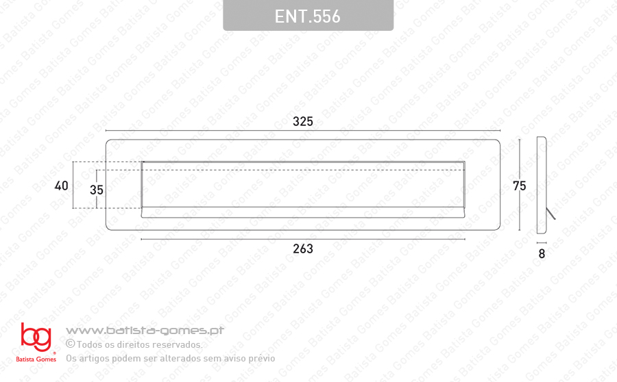 Entrada para correio - Lat�o